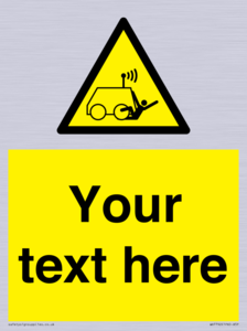 Custom warning run over by operator controlled machine